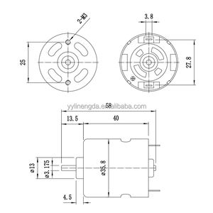 <span class=keywords><strong>Motor</strong></span> <span class=keywords><strong>DC</strong></span> Micro Escovado Personalizado RS530/RS535 de Grande Torque com Ímã Permanente 12V 20000RPM 49.62W para Eletrodomésticos e Ventiladores - Product Image 5