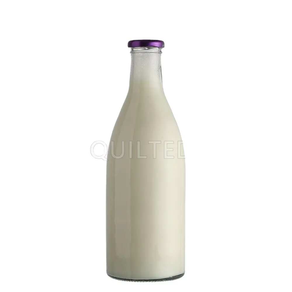 Schlussverkauf leere 1000 ml 32 oz runde Getränk-Glasflasche Kaltsaft Milch