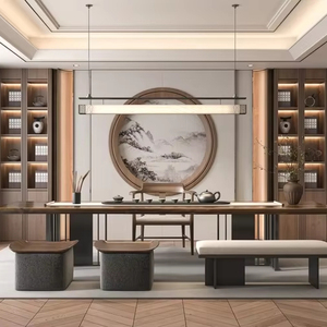 Armoire de présentation de bois massif de style japonais d'Asie du Sud-Est, moderne, durable et multifonctionnelle pour salon, chambre à coucher, villa - Product Image 1