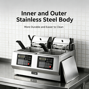 Friteuse professionnelle avec valve <span class=keywords><strong>de</strong></span> vidange en acier inoxydable, entretien facile pour les chefs - Product Image 3