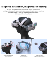 Sangle de tête VR avec batterie Prolonger Playtime Elite Strap Support amélioré pour Meta Quest 3