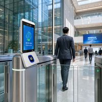 Machine de contrôle d'accès biométrique sans contact par reconnaissance de la veine palmaire, Android RK3568, écran tactile LCD, pour usine