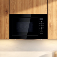Petits appareils électroménagers pour la cuisine, four à micro-ondes, four à micro-ondes en verre noir, four à micro-ondes encastrable 25L