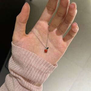 Collier Dylam Charm High Top Jewel en argent sterling 925 avec chaîne à maillons et pendentif fruit en zircone 5A - Product Image 6