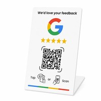 Carte NFC Google Review NTAG215 étanche 13,56 MHz avec code QR dynamique pour avis et évaluations sur les réseaux sociaux des restaurants