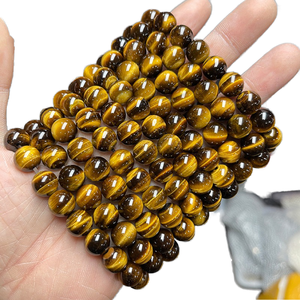 Pulsera de Ojo de Tigre Amarillo de Primera Calidad, Hecha a Mano con Cuentas de Piedra Natural de 8 mm, de un Solo Círculo, Tendencia de Moda, Regalo de Año Nuevo - Product Image 2