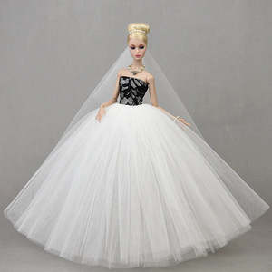Tenue de poupée 30CM Supermodel Fr 2st : Robe de mariée de <span class=keywords><strong>princesse</strong></span> féerique de style occidental - Product Image 2