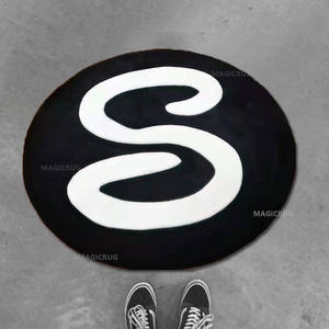 Tappeto Rotondo Personalizzato con Logo 3D a Lettere, Fatto a Mano <span class=keywords><strong>per</strong></span> Ingresso e Soggiorno - Product Image 5