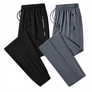 <span class=keywords><strong>Pantaloni</strong></span> Lunghi Estivi Unisex in Seta Ghiaccio Leggeri, Nuovi, ad Asciugatura Rapida, Sottili, Morbidi, <span class=keywords><strong>con</strong></span> Vita Elastica e Polsini Elastici - Product Image 1