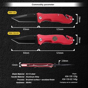 Navaja de Rescate Personalizable con Mango de Aluminio, Grabado Láser DIY, Cuchillo Plegable de Supervivencia, Cortador de Cinturón, Rompeventanas - Product Image 2