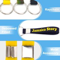 Porte-clés en silicone personnalisé avec logo promotionnel, impression en relief