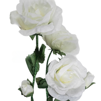 Fleurs artificielles en soie faites à la main, réalistes, pour décoration de toile de fond de cérémonie de mariage, vitrine blanche, grand format, Fête des Mères