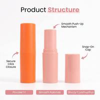 Vente en gros de tubes à blush vides ronds de 8 g, tubes à baume à lèvres vides, emballages cosmétiques rechargeables avec logo personnalisé
