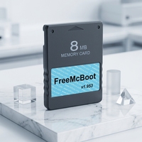 Kartu Memori PS2 FMCB 8MB-64MB dengan MCboot V1953 Gratis, Bahan ABS, Kemasan Kantong Anti-Statik
