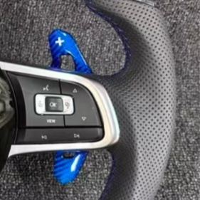 Volant en fibre de carbone automobile adapté aux <span class=keywords><strong>Volkswagen</strong></span> <span class=keywords><strong>Golf</strong></span> 6 <span class=keywords><strong>Golf</strong></span> <span class=keywords><strong>7</strong></span> <span class=keywords><strong>7</strong></span>.5 MK6 MK7 MK8 GTI GTD <span class=keywords><strong>GTE</strong></span> R Tiguan Passat DSG CC - Product Image 4