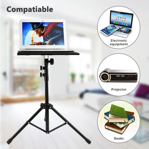 Vendedor caliente Altura ajustable 360 Rotación Soporte para computadora portátil Soporte para proyector de metal estable Soporte de trípode de alta demanda - Product Image 1
