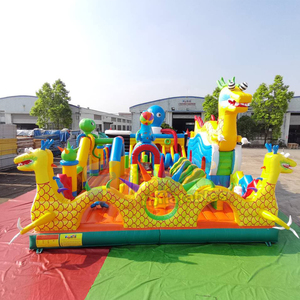 Castillo inflable gigante para exteriores, parque temático inflable comercial, ciudad inflable de diversión. - Product Image 1