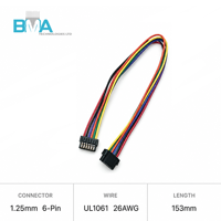 Harness Kabel Molex 6 Pin Pitch 1.25mm, Kabel Konektor 26AWG 14.5CM untuk PCB Encode