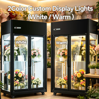 Réfrigérateur Vitrine Florale Verticale BoJin 5 Portes 2 Étagères - Ventilateur, Sans Givre, Contrôle Numérique de la Température, Équipement de Réfrigération pour Fleurs