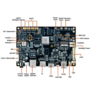 Papan Android rk3288 tertanam mendukung LVDS HDMI2.0 RS232 sistem pada chip