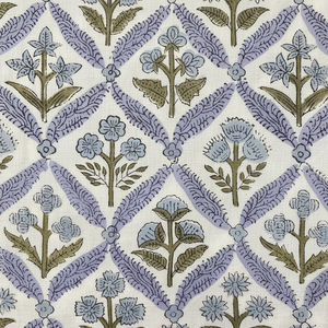 ผ้าคอตตอนพิมพ์ลายบล็อกทำจากผ้าฝ้ายสีฟ้ามะกอกเขียวมะกอกแฮนด์เมดสำหรับม่านกระเป๋าเดินทางฝาครอบกลางแจ้งสำหรับเด็กผู้ชาย - Product Image 1