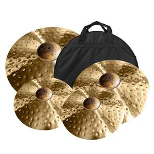 Ensemble de cymbales artisanales en bronze B20 de qualité garantie 14HH+16C+20R pour batteur - Product Image 1