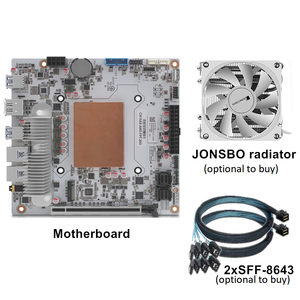 Placa base NAS 2x10G LAN de 8 bahías <span class=keywords><strong>AMD</strong></span> R7 8845HS USB4 2*2 a 8 * SATA 2xNVMe PCIEX16 2xDDR5 17x17 placa base Mini ITX Firewall - Product Image 5