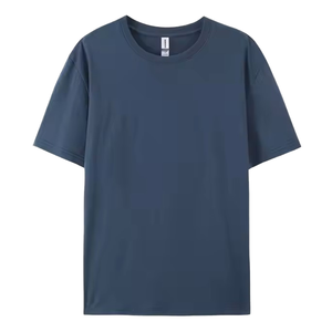 Camiseta Casual de Hombre de Alta Calidad, Elástica, Corte Regular, Color Sólido, Manga Corta, 100% Algodón, 2026 - Product Image 1