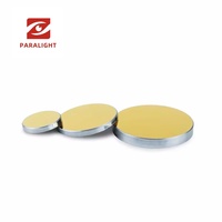 Lentille convexe personnalisable pour machine laser CO2 avec revêtement doré, longueur d'onde 1064 nm, état neuf, miroirs laser en silicium compatibles OEM