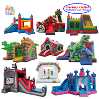 Château gonflable personnalisé en PVC de 13 pieds sur 13 pieds avec toboggan et souffleur, jeu sportif de jardin