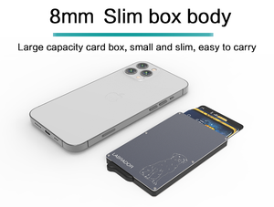 Aluminum slim card holder <b>RFID</b> blocking minimalist <b>wallet</b> Business <b>men</b> credit card <b>wallet</b> Kaisca fashion card holder - Product Image 2