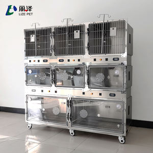 LIZE PET Luxury Cat Cage Stainless Steel Silver Square Animal Wooden Carton Sustainable Iron Metal Tray 1 PC for <strong>Dogs</strong> - Product Image 3