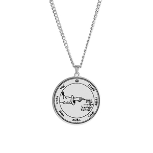 Collier Talisman 30 cm en acier inoxydable, gravure au Laser, <span class=keywords><strong>44</strong></span> piéces, sceau de pitree, Mars, Mercury, Saturn, soleil, Venus - Product Image 4