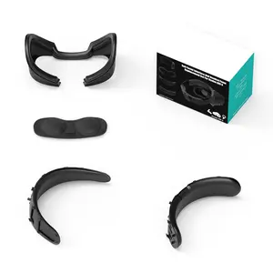 Bantalan pengganti busa PU kebugaran penutup wajah kulit VR untuk Oculus Rift S VR bantalan antarmuka wajah