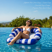 Lit flottant gonflable en PVC pour adultes, transat de piscine, flotteur aquatique, étanche, durable pour piscine, lac, plage, OEM personnalisé, vente en gros