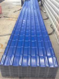 Teja de PVC Estilo Español R1050, Lámina de Resina ASA, Impermeable, Protección UV, Color <span class=keywords><strong>Azul</strong></span>, para Techos de Villas - Product Image 3
