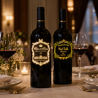 Étiquette de bouteille de vin LED haute luminosité personnalisée pour promotion de vin Longstargift, reconnaissance de la marque