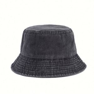 Sombrero de Pescador Estilo Padre-Hijo, Sombrero de Cubo de Algodón Lavado Europeo Americano para Verano, Playa y Viajes al Aire Libre - Product Image 5