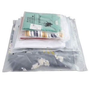 High Quality Plastic <b>Bag</b> Custom Logo <b>Clear</b> Transparent Frosted PVC Zipper Poly <b>Bag</b> for Clothing Packaging - Product Image 3