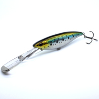 Leurres de pêche en eau salée leurre de pêche à la traîne en haute mer 115mm 34g leurre méné manivelle 1pc fil à travers hochet VMC crochets