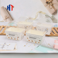 Vente directe d'usine, boîte à sandwich en papier populaire et mignonne pour emporter, petit-déjeuner, dessert, boulangerie, emballage en gros avec couvercle