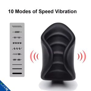 Échantillon gratuit 10 vitesses main libre sexy vagin garçon masturbation électronique tasse vibrateur dispositif hommes sex toys massage masculin - Product Image 5