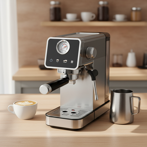 Macchina per Caffè Espresso Elettrica Semiautomatica 1350 W con Funzione Pre-Infusione per Casa e Hotel - Product Image 4
