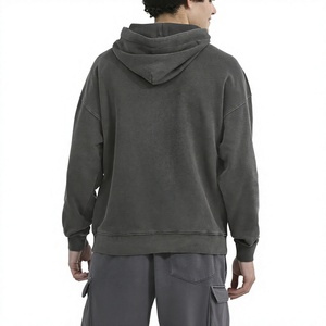 100% Cotton Acid Washed Heavyweight 450 GSM Customized Brand Logo <b>Hoodies</b> for <b>Men</b> Multi-Color Oversized Graphic Printed OEM Made - Product Image 3