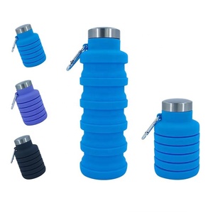 ขวดน้ำพับได้ซิลิโคนกันกระแทก 500 มล. ใช้ซ้ำได้ ปลอดสาร BPA เกรดอาหาร น้ำหนักเบา เป็นมิตรกับสิ่งแวดล้อม เหมาะสำหรับเดินป่า เล่นกีฬา พกพาสะดวก - Product Image 1