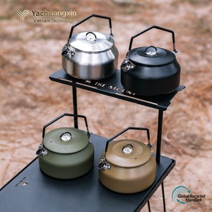 Outdoor Stainless Steel <b>Kettle</b> 1L Portable <b>Camping</b> Teapot with Spout Cookware for Cooking All Seasons 1PC - Product Image 4