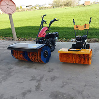 Souffleuse à neige multifonctionnelle 15 CV à essence avec pneus spéciaux pour neige, mini-chausse-neige pour trottoirs, transmission intégrale