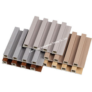 Panneaux muraux en WPC <span class=keywords><strong>Aveeno</strong></span> à quatre rainures, modernes, imperméables, rayés, pour les murs intérieurs, grille murale pour hôtel - Product Image 2