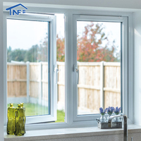Ventanas y Puertas Francesas de Aluminio para Casa Moderna, Ventana Abatible Resistente a Huracanes para Villas