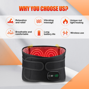 <span class=keywords><strong>Ceinture</strong></span> de massage abdominale et dorsale chauffante rechargeable, infrarouge lointain, vibration électrique, masseur de taille avec chaleur - Product Image 2